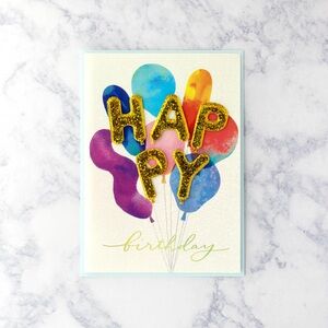 🆕Papyrus 3D Balloons Birthday Greeting Card